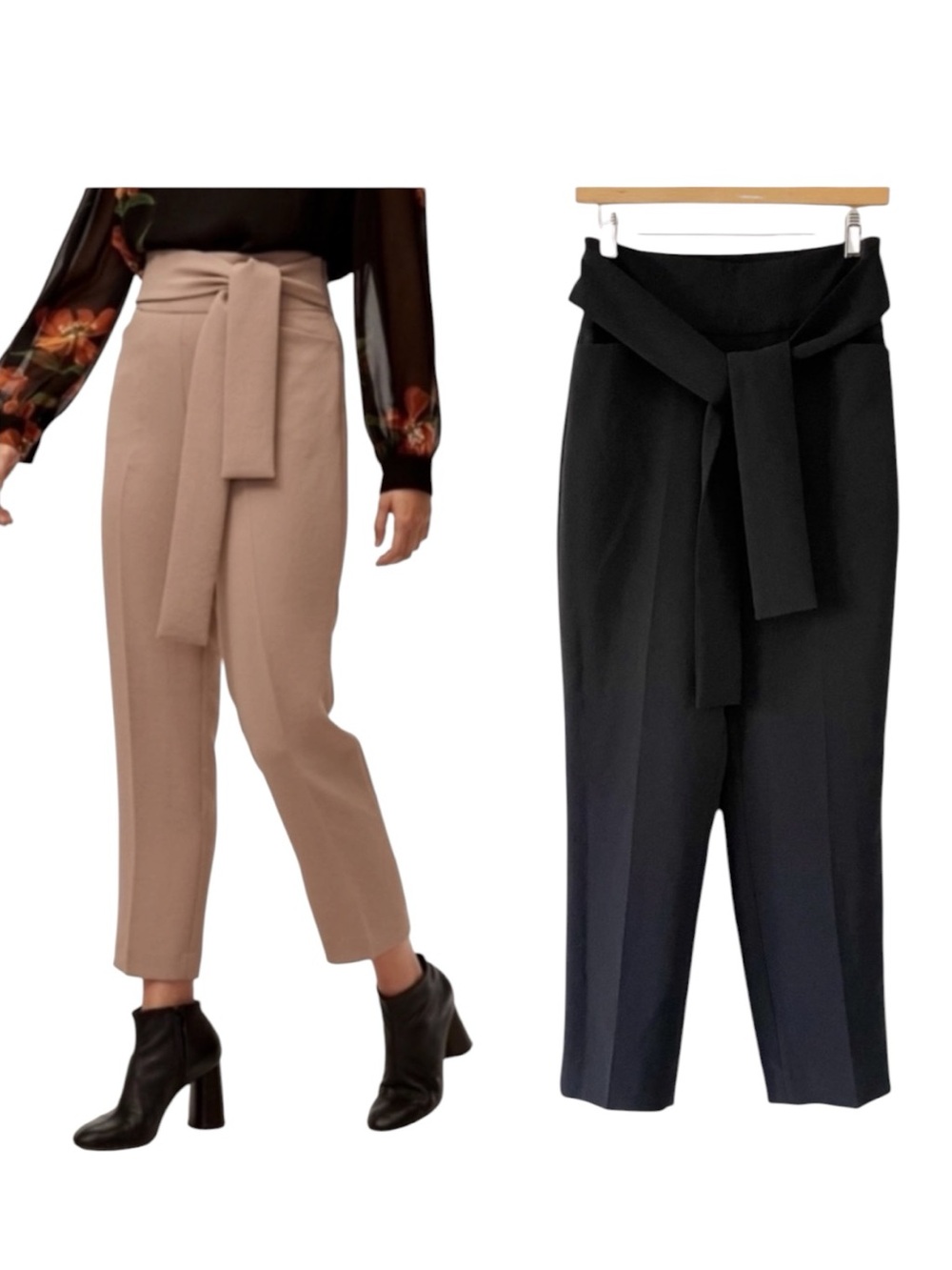 Aritzia Wilfred Geneva Crepe Tie Waist  Pant Size 2